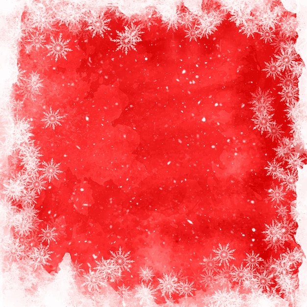Disegno del fondo del fiocco di neve dell'acquerello di Natale