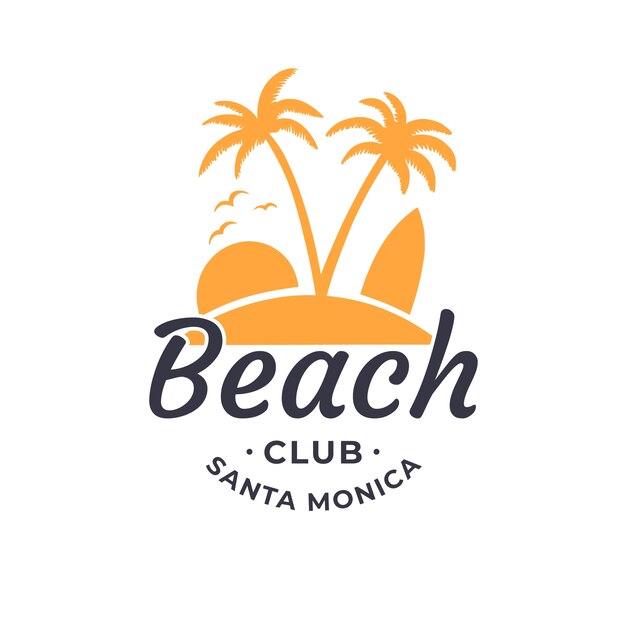 Disegno del logo del beach club disegnato a mano
