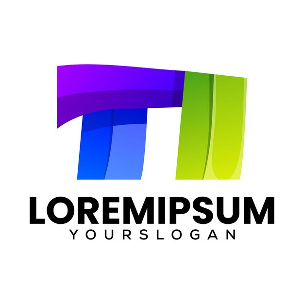Disegno del logo dell'icona della lettera N colorata