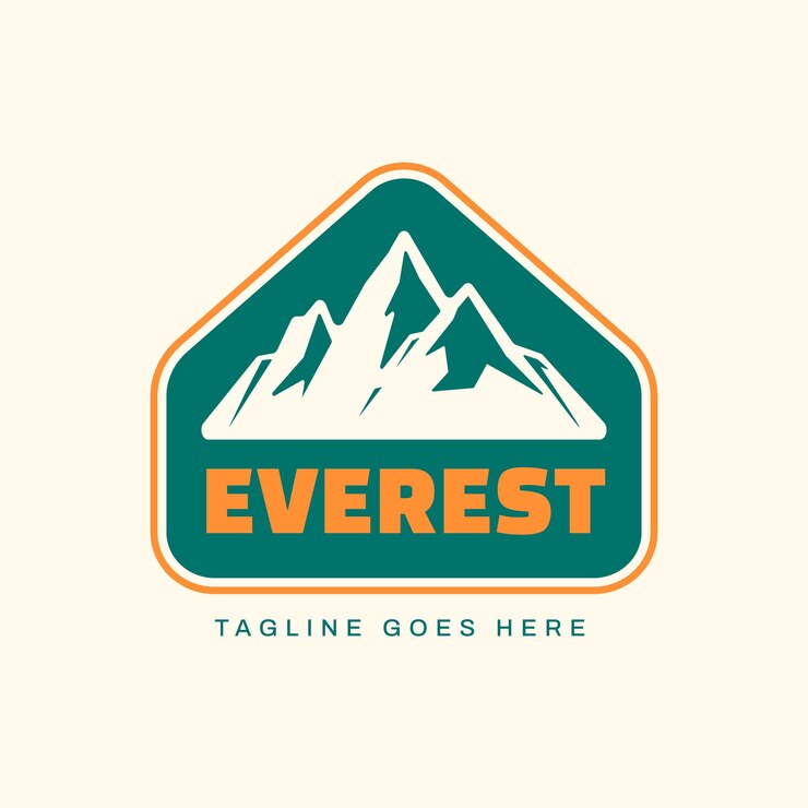 Vettore gratuito disegno del logo everest disegnato a mano