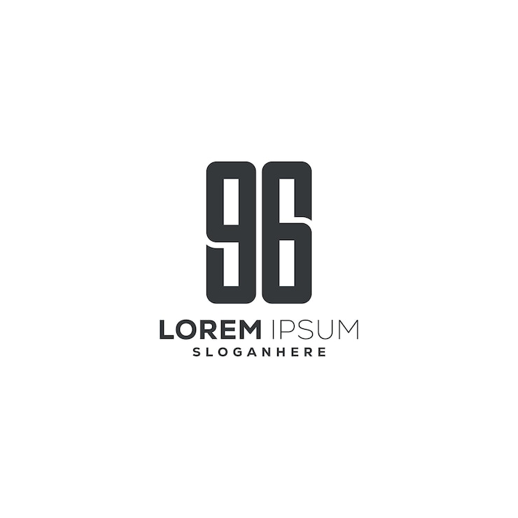 Vettore gratuito disegno del logo numero 96