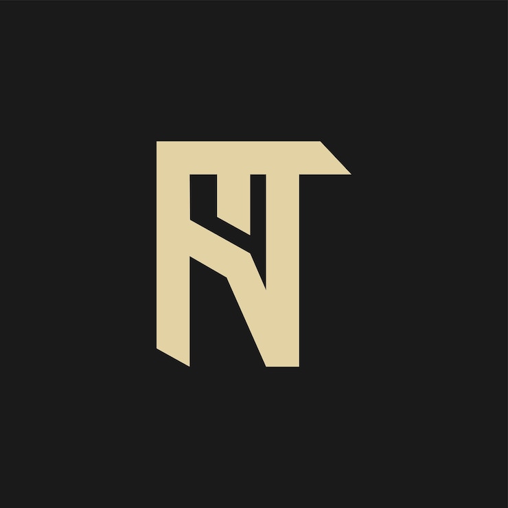 Vettore gratuito disegno del logo r t iniziale a monogramma vettoriale