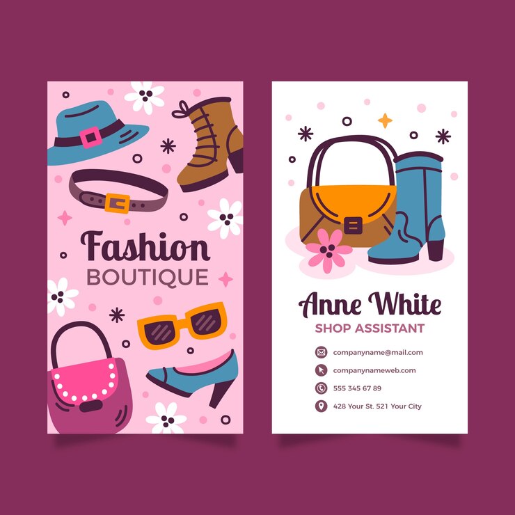 Vettore gratuito disegno del modello boutique di moda