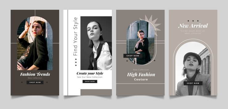 Vettore gratuito disegno del modello boutique di moda