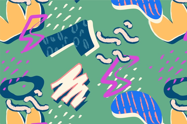 Vettore gratuito disegno del modello collage ritaglio disegnato a mano