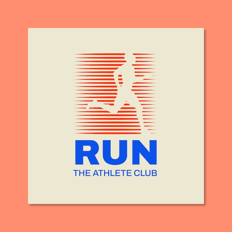 Vettore gratuito disegno del modello del logo atletico