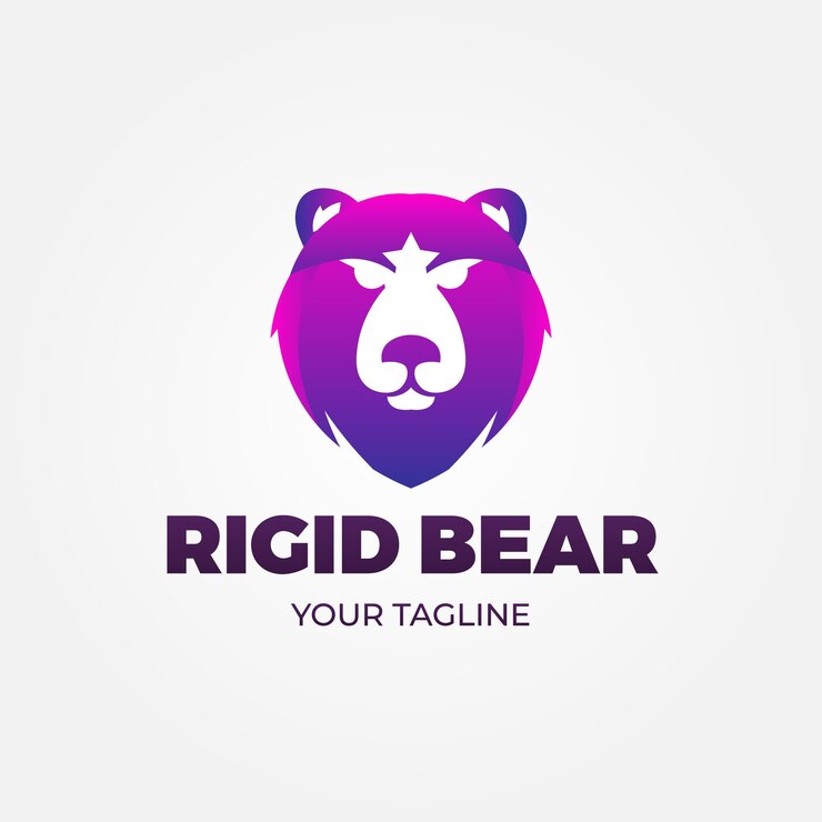 Vettore gratuito disegno del modello del logo dell'orso