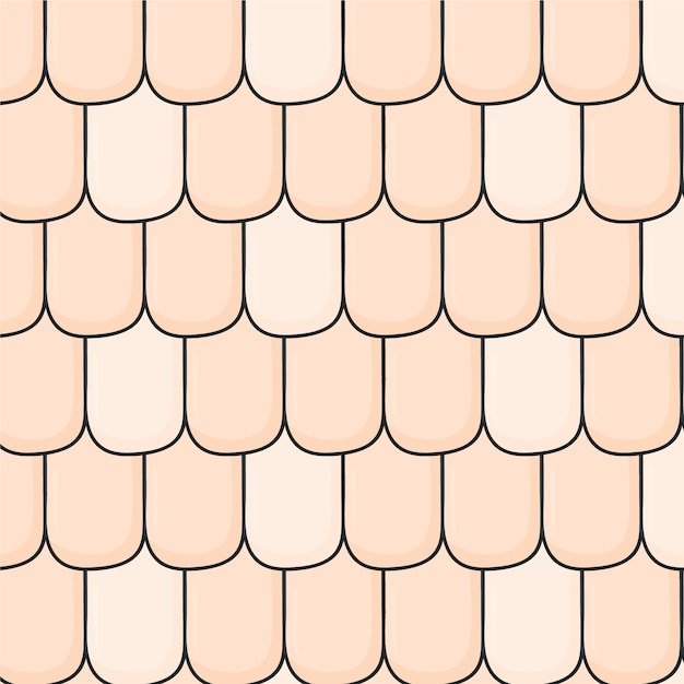 Disegno del modello delle tegole disegnate a mano