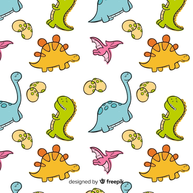 Vettore gratuito disegno del modello di dinosauro