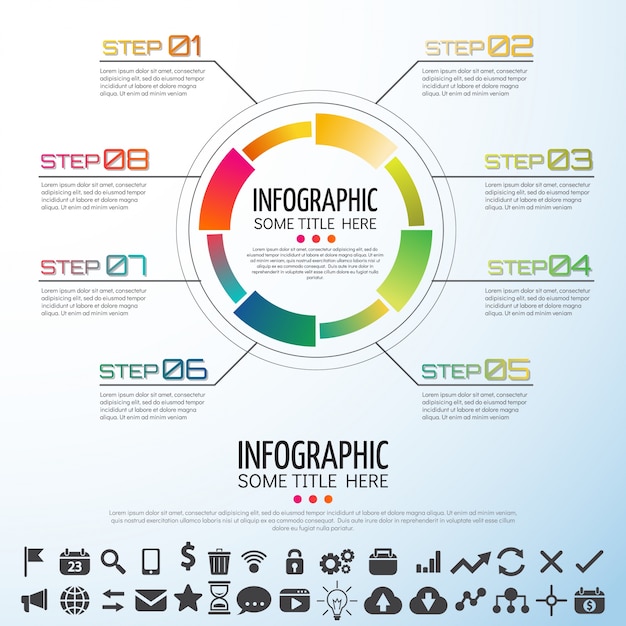Disegno del modello di infographics