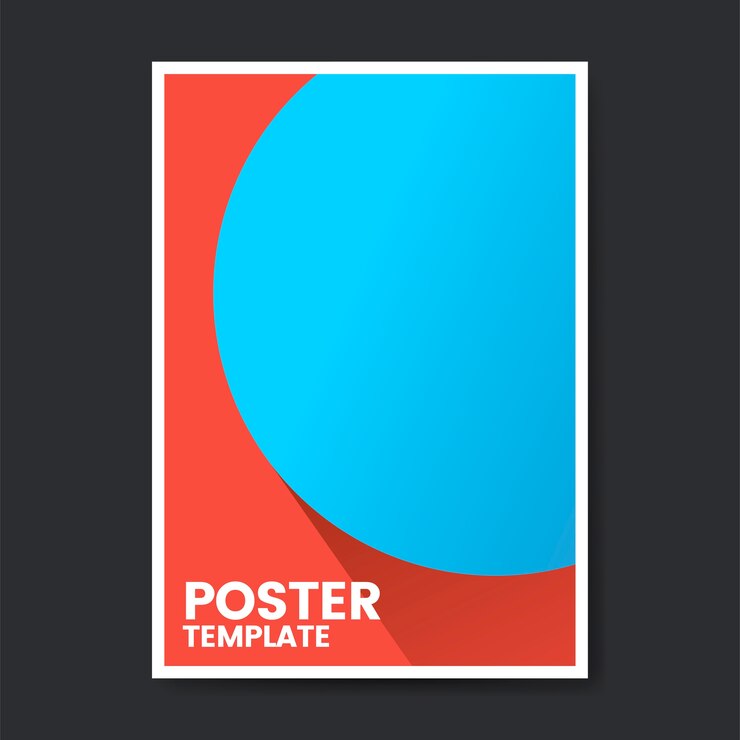 Vettore gratuito disegno del modello di poster di colore pop