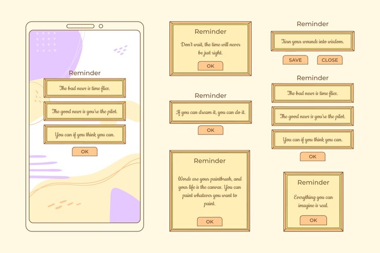 Vettore gratuito disegno del modello di promemoria disegnato a mano