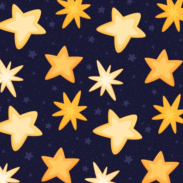 Disegno del modello di stelle disegnate a mano