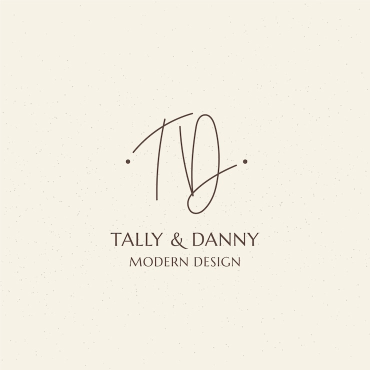 Vettore gratuito disegno del monogramma del logo td