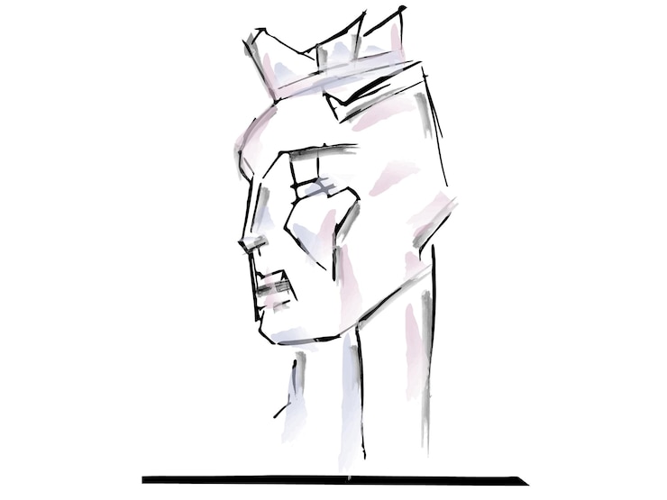 Vettore gratuito disegno del personaggio dei cartoni animati della regina dell'intelligenza artificiale vettoriale