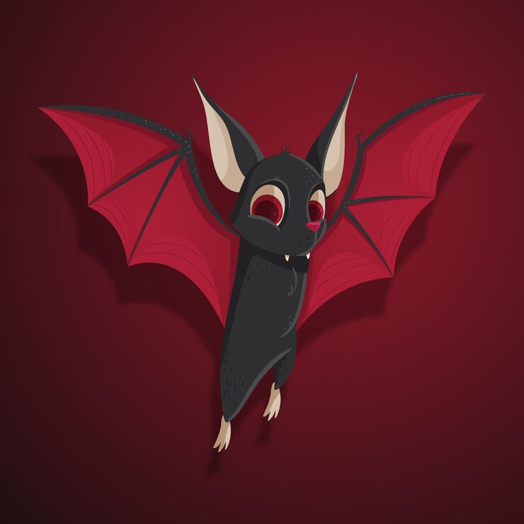 Vettore gratuito disegno del pipistrello di halloween