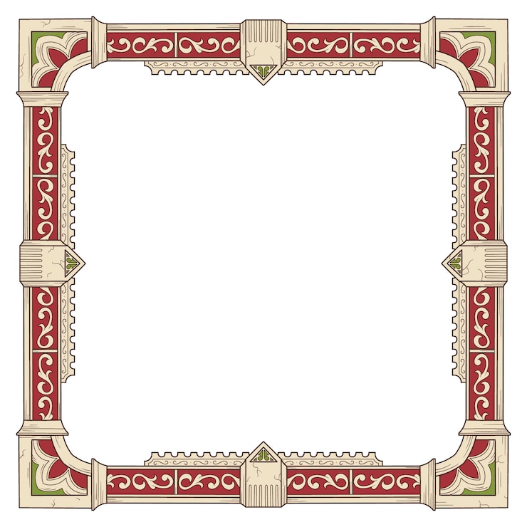 Vettore gratuito disegno del telaio medievale disegnato a mano