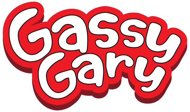 Disegno del testo del logo Gassy Gary