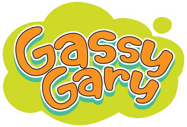 Disegno del testo del logo Gassy Gary