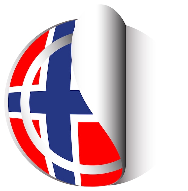 Disegno dell'icona della bandiera per la Norvegia