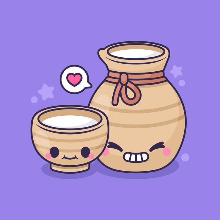 Vettore gratuito disegno dell'illustrazione del sake disegnato a mano