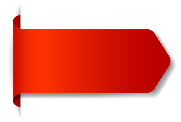 Disegno della bandiera rossa su sfondo bianco