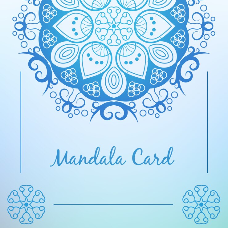 Vettore gratuito disegno della carta mandala