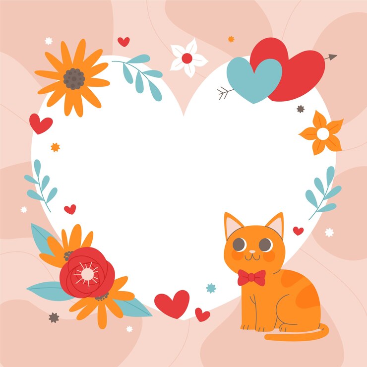 Vettore gratuito disegno della cornice per foto amore disegnato a mano