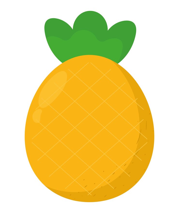 Vettore gratuito disegno di ananas giallo