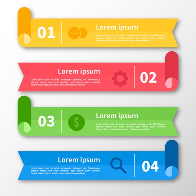 Disegno di bandiera del modello di infografica