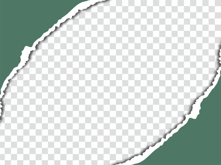 Vettore gratuito disegno di carta strappata verde su sfondo trasparente