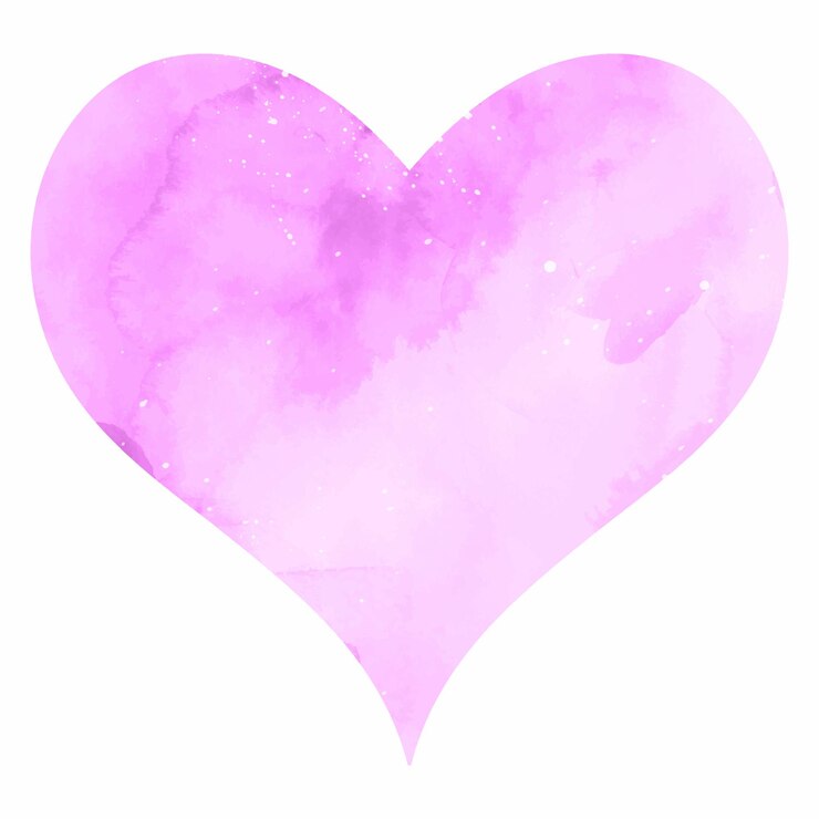 Vettore gratuito disegno di cuore in acquerello rosa dipinto a mano