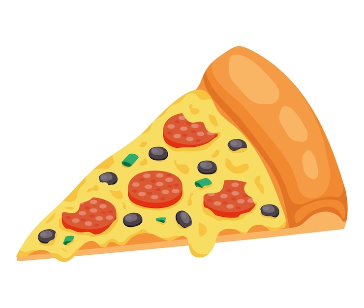 Vettore gratuito disegno di fette di pizza