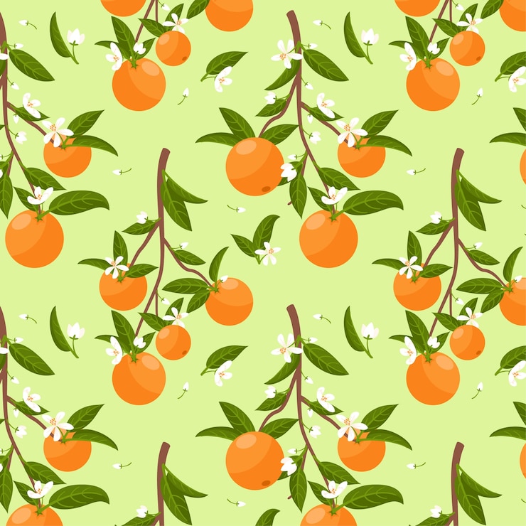 Vettore gratuito disegno di frutta e motivi floreali disegnati a mano