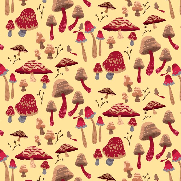Disegno di funghi disegnato a mano