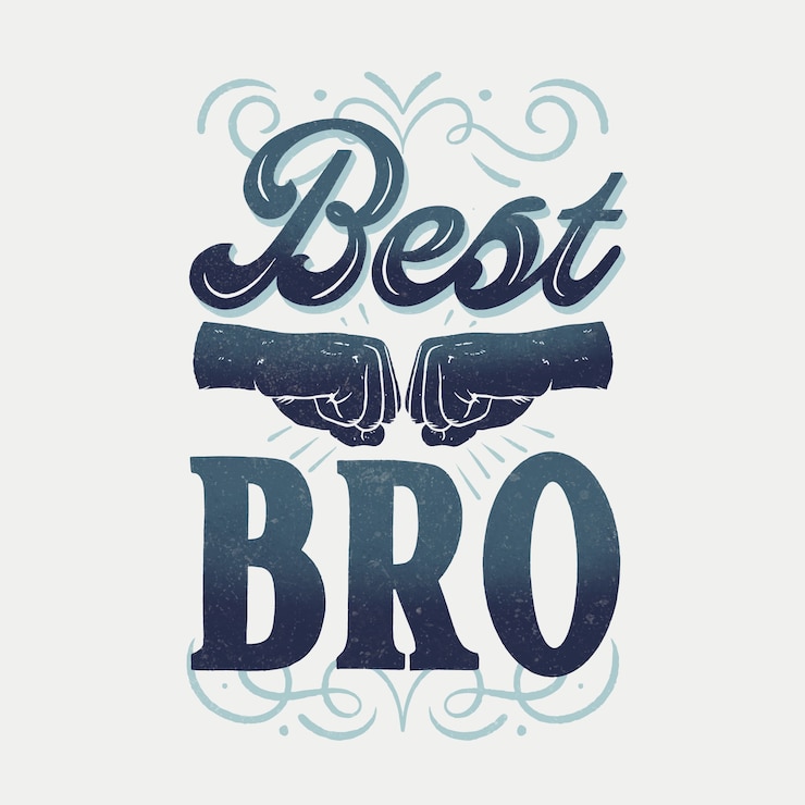 Vettore gratuito disegno di lettering bro disegnato a mano