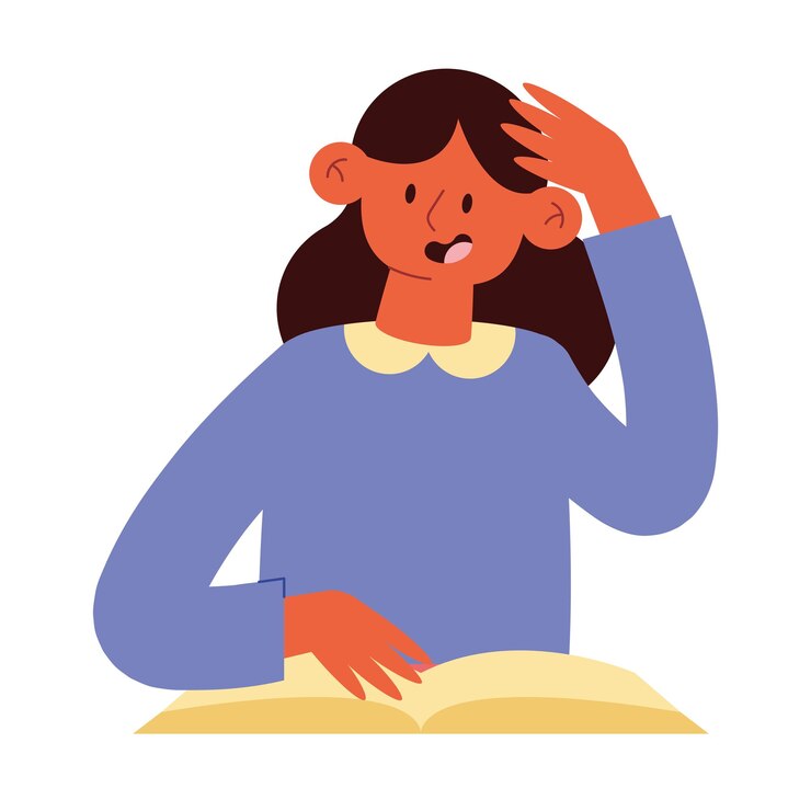Vettore gratuito disegno di lettura femminile