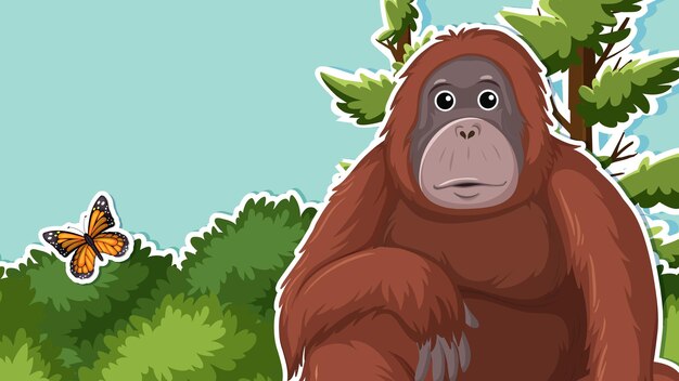 Disegno di miniature con personaggio dei cartoni animati di gorilla