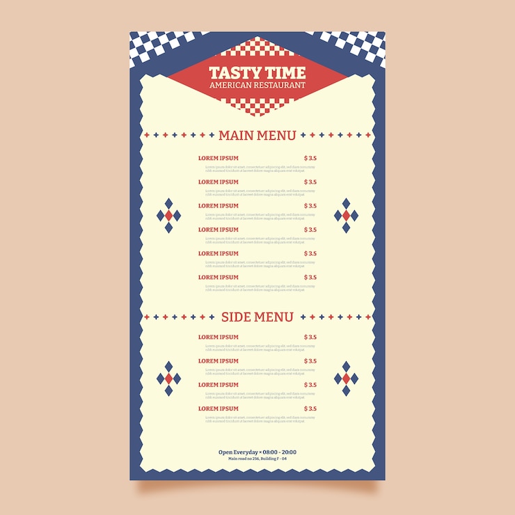 Vettore gratuito disegno di modelli in stile retro americano
