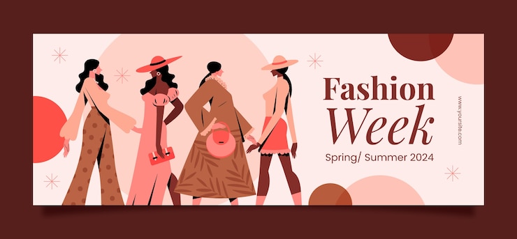Vettore gratuito disegno di modelli per la settimana della moda