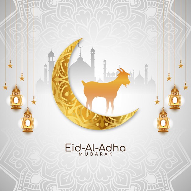 Disegno di schede per la festa religiosa Eid Al Adha mubarak