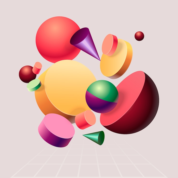 Vettore gratuito disegno di sfondo colorato 3d