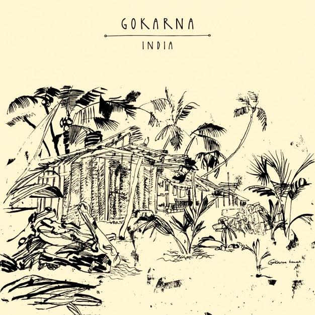 Vettore gratuito disegno di sfondo di gokarna
