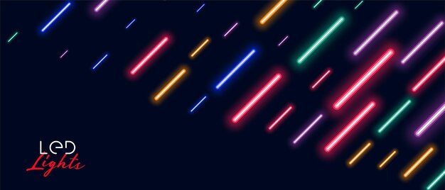 Disegno di sfondo di pioggia leggera a neon colorato