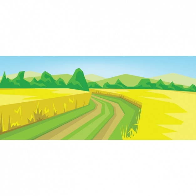 Vettore gratuito disegno di sfondo paesaggio naturale