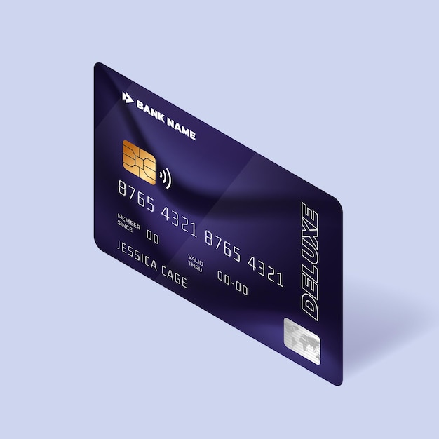 Disegno isometrico della carta di credito