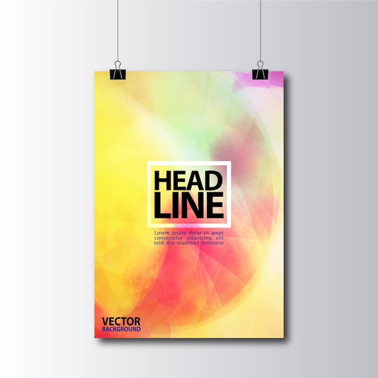 Vettore gratuito disegno multicolore di poster