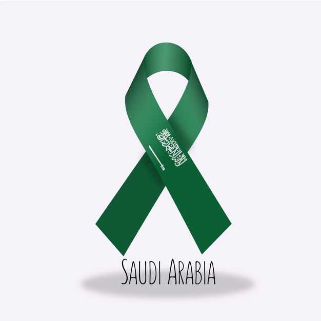 Disegno nastro bandiera arabia saudita
