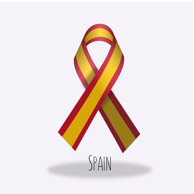 Disegno nastro bandiera della Spagna