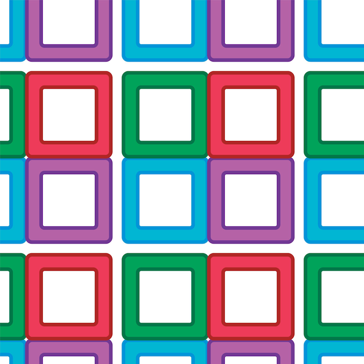 Vettore gratuito disegno quadrato geometrico colorato